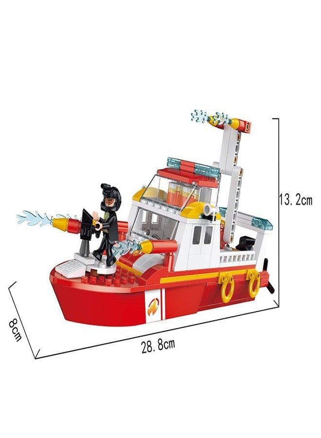Babelly Building Block Fire Rescue Set with Lighthouse, Boat and Mini Figures, 411 Pieces - Image 3